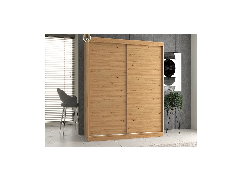 Szafa Iga 160 | Dąb Artisan | 160x61x200 cm | Drzwi przesuwne