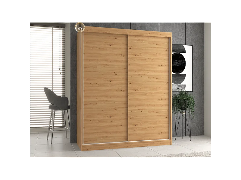 Szafa Iga 160 | Dąb Artisan | 160x61x200 cm | Drzwi przesuwne