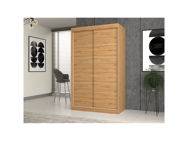 Szafa Iga 120| Dąb Artisan |120x61x200 cm | Szafa Przesuwna