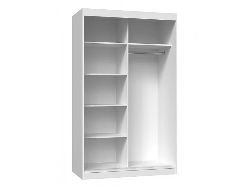 Szafa Iga 120 | Biała | 120x61x200 cm | Drzwi Przesuwne