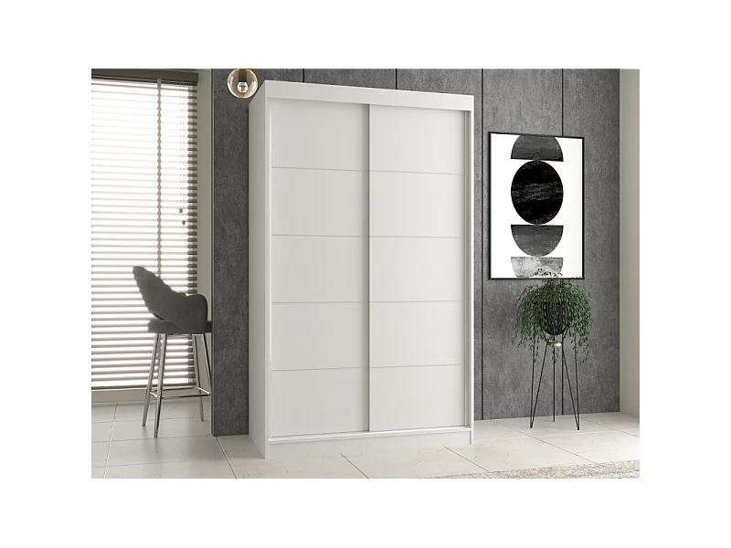 Szafa Iga 120 | Biała | 120x61x200 cm | Szafa Przesuwna
