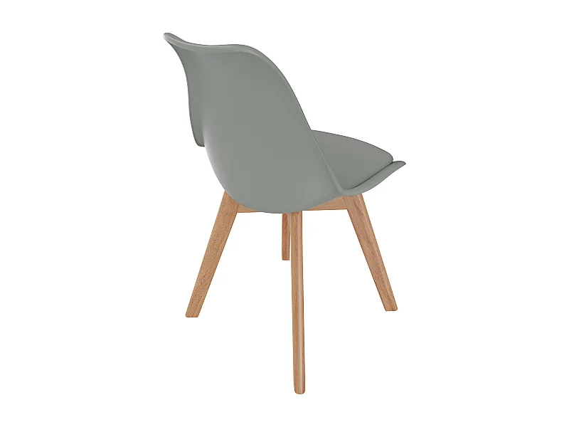 Set Di 4 Sedie Per Sala Da Pranzo Ufficio Con Gambe In Faggio Legno Massello Massiccio Stile Nordico Scandinavo Comoda Seduta Imbottita Ideale Per Soggiorno Grigio