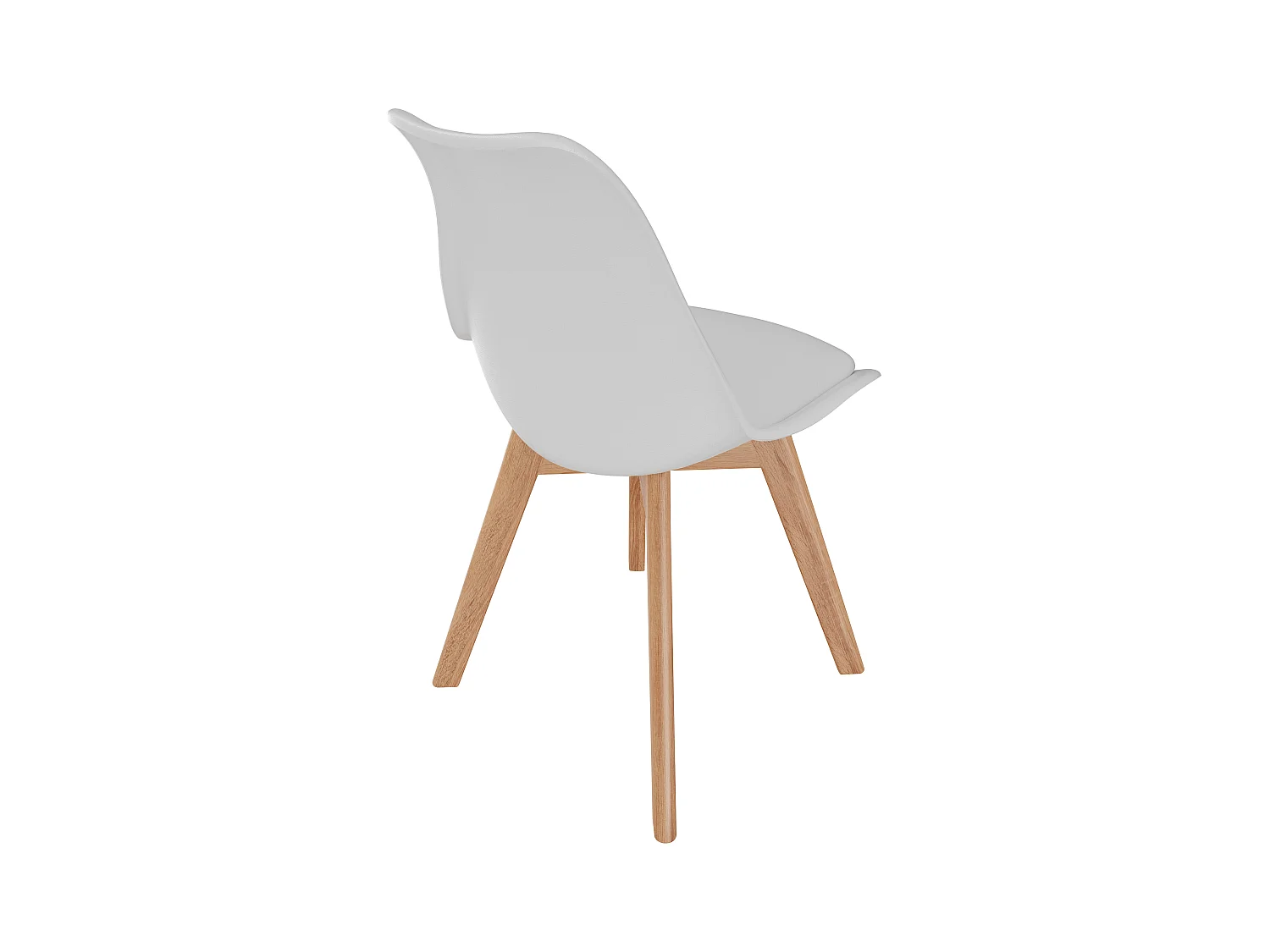 Set Di 4 Sedie Per Sala Da Pranzo Ufficio Con Gambe In Faggio Legno Massello Massiccio Stile Nordico Scandinavo Comoda Seduta Imbottita Soggiorno Sala Bianco