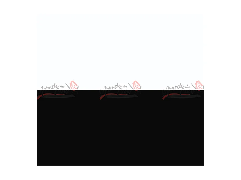 Camera da letto completa moderna 160x200 cm bianco lucido e nero lucido CMG12