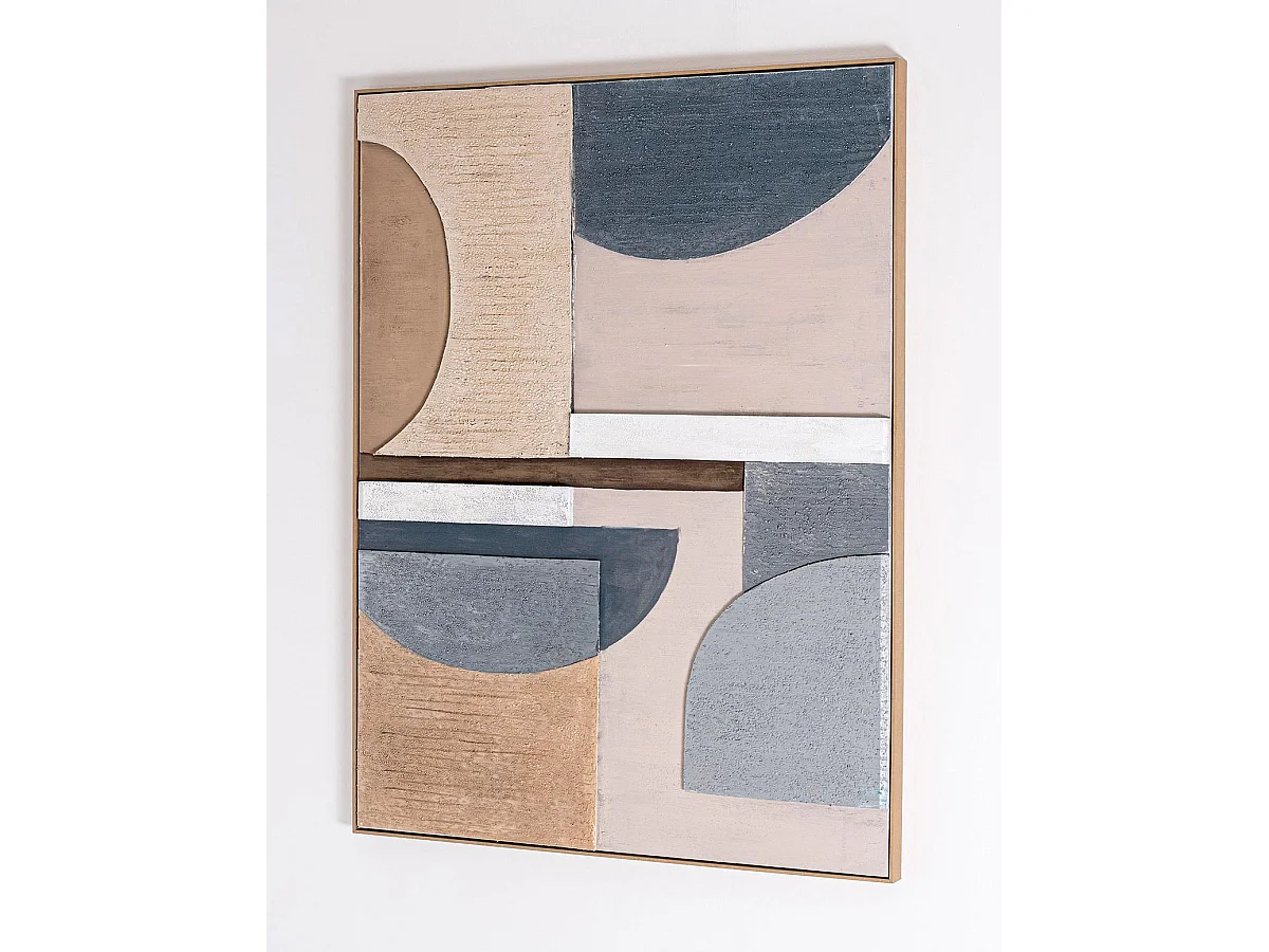 Tableau peinture à l'huile sur toile,peinte à la main avec cadre en bois - Longueur 120 x Profondeur 4 x Hauteur 160 cm