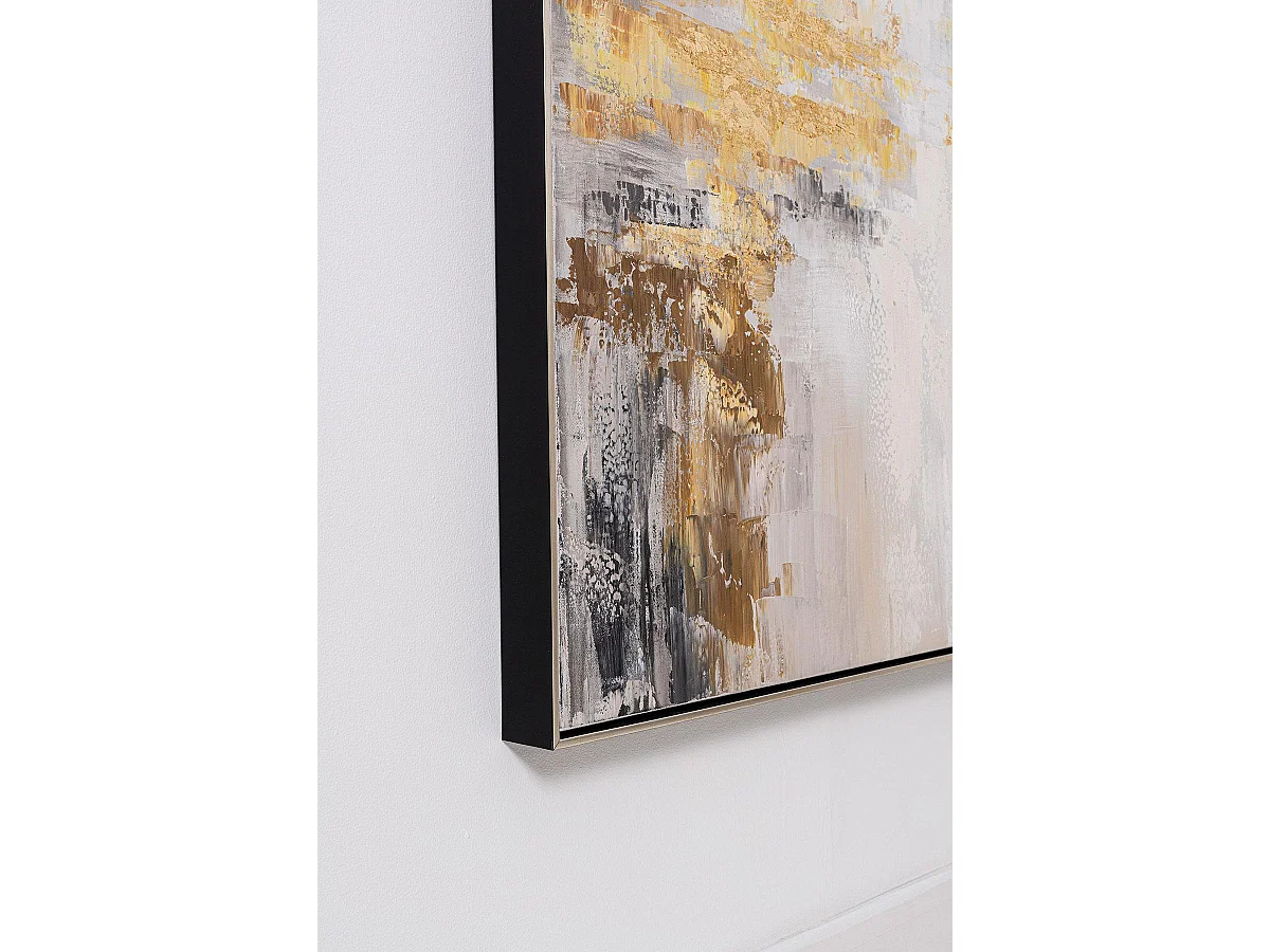 Tableau peinture à l'huile sur toile,peinte à la main avec cadre en bois noir - Longueur 120 x Profondeur 4 x Hauteur 160 cm