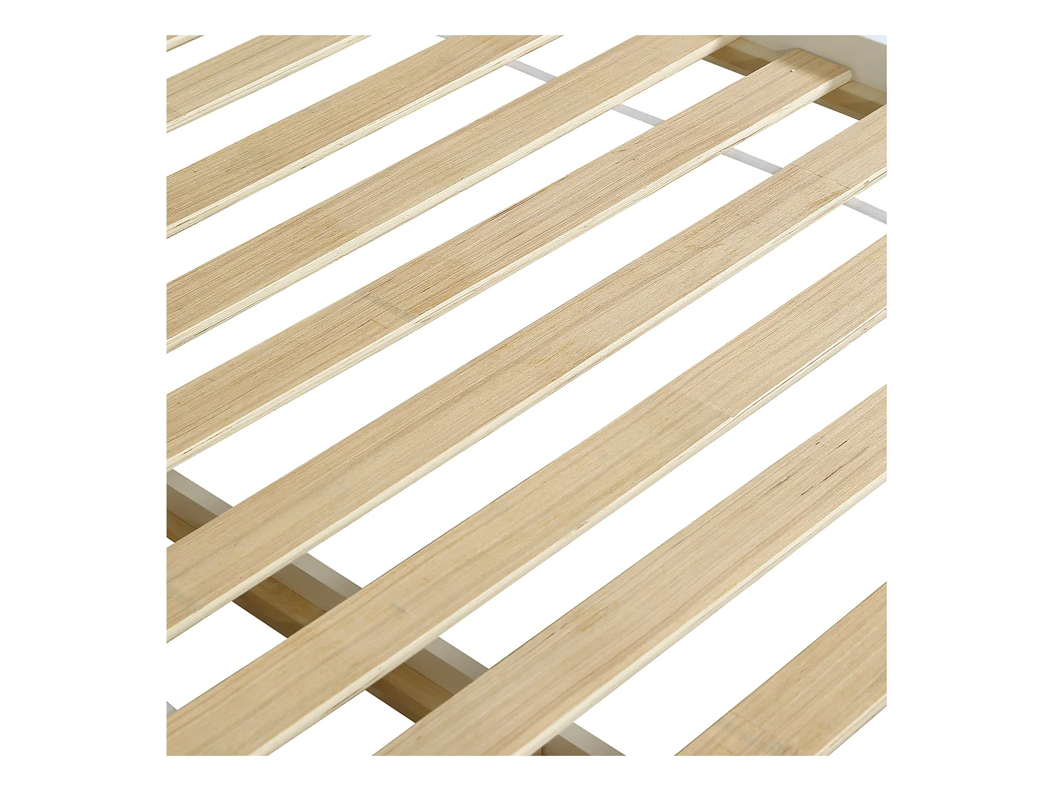 Doppelbett 120x200 cm - Mit Truhenbett 90x190 cm - Mit LED + USB-Steckdose - Kopfteil mit Staufach - Weiß