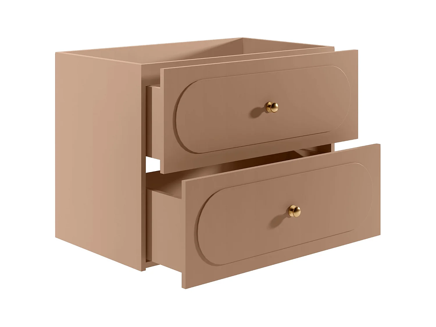 Meuble sous vasque suspendu - Vieux rose - 80 cm - SATOBAL