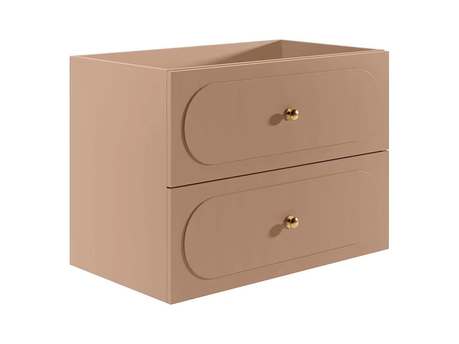 Meuble sous vasque suspendu - Vieux rose - 80 cm - SATOBAL