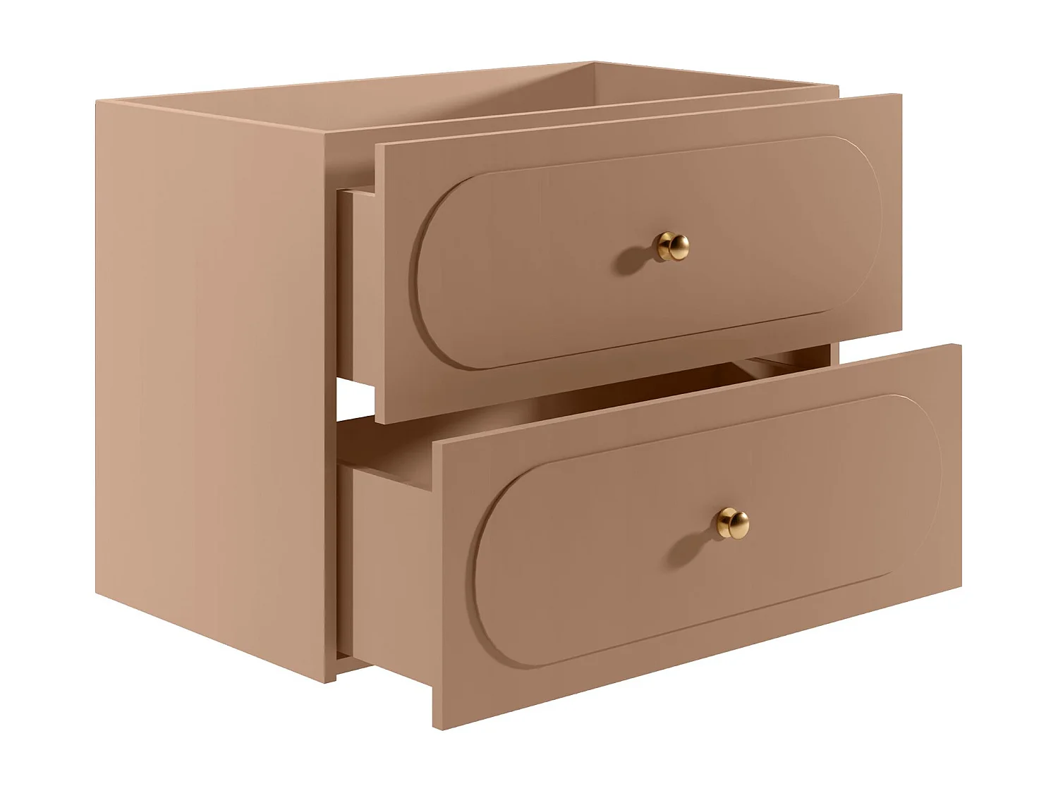 Meuble sous vasque suspendu - Vieux rose - 80 cm - SATOBAL