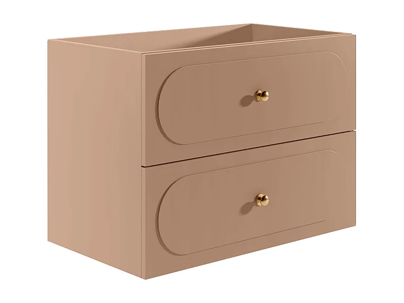 Meuble sous vasque suspendu - Vieux rose - 80 cm - SATOBAL