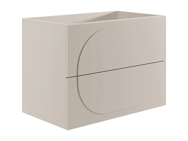 Mueble bajo lavabo suspendido - Beige - 80 cm - VUTOMA