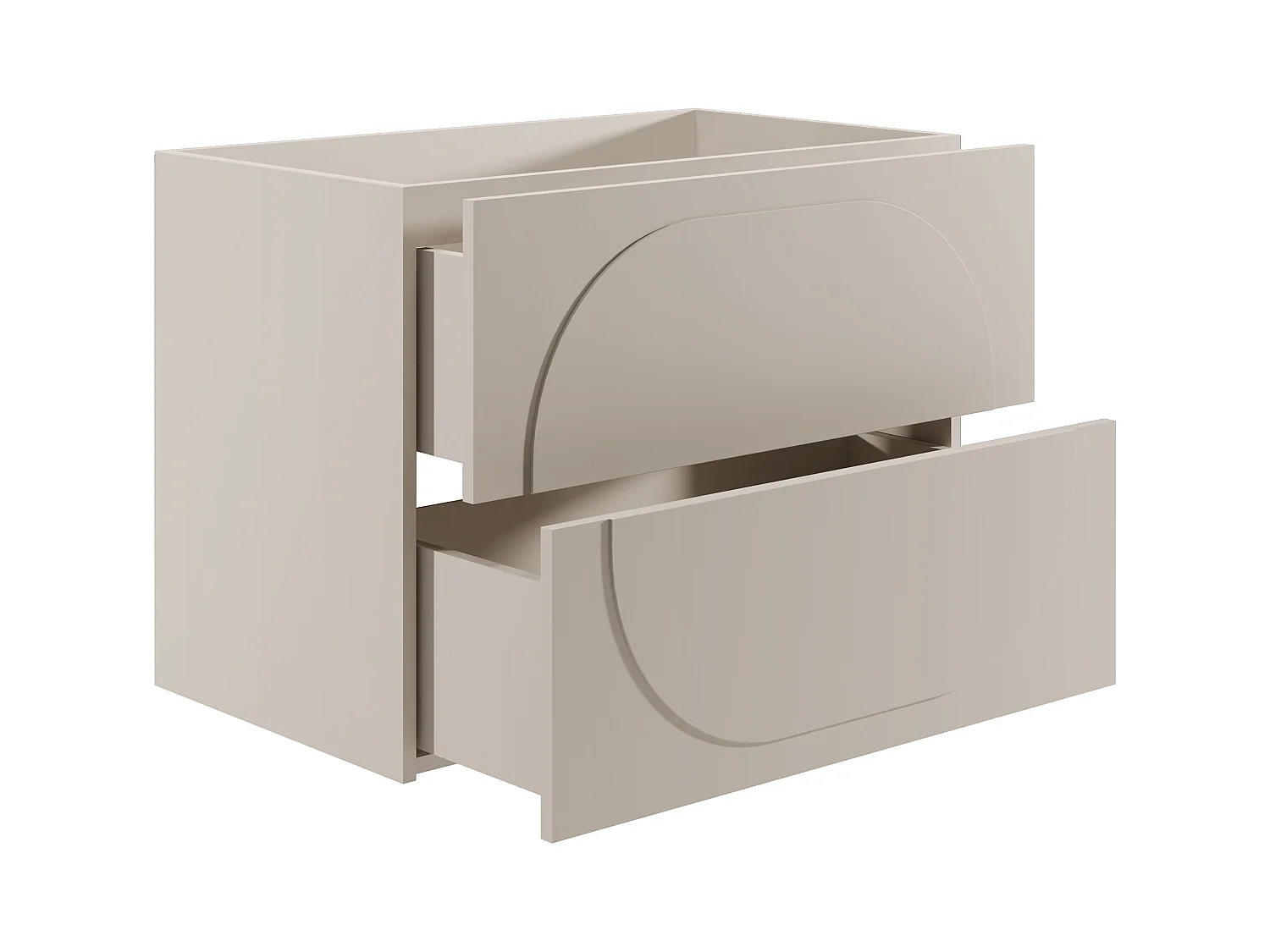 Meuble sous vasque suspendu - Beige - 80 cm - VUTOMA