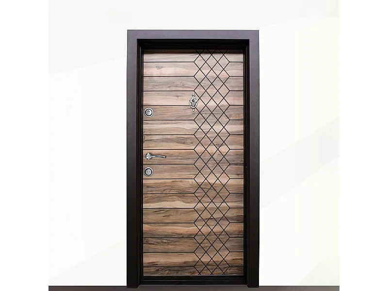 Porta d’ingresso blindata effetto legno PL56 Interna destra