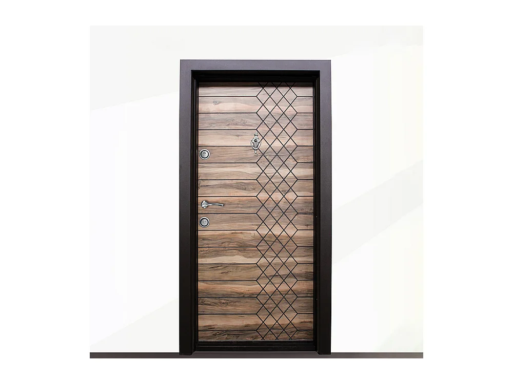 Porta d’ingresso blindata effetto legno PL56 Interna destra