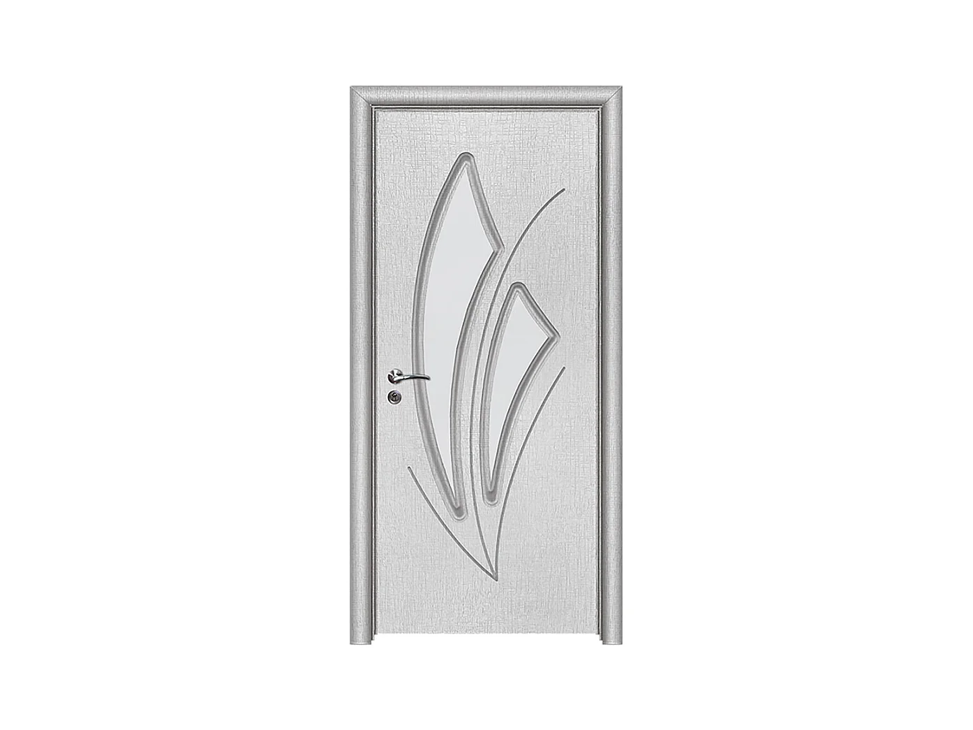 Porta da interno con vetro bianco 80x206 (telaio 10-14cm) PIE22