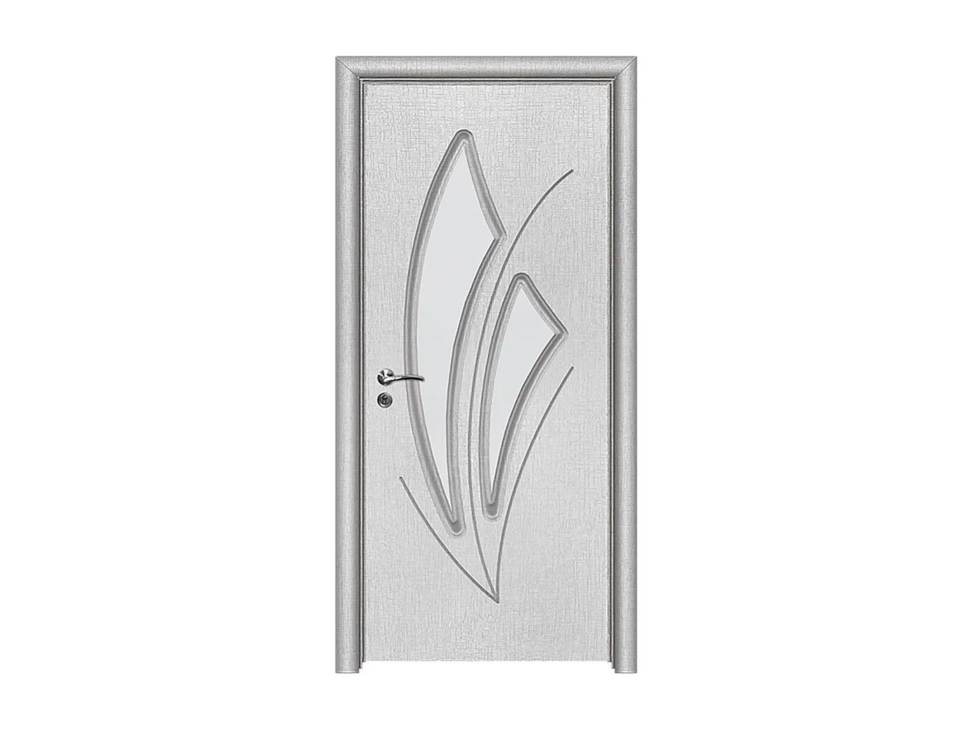 Porta da interno con vetro bianco 80x206 (telaio 10-14cm) PIE22