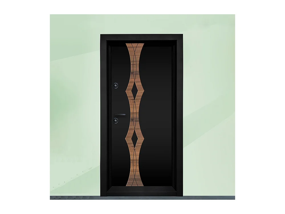 Porta blindata d’ingresso nera PL49