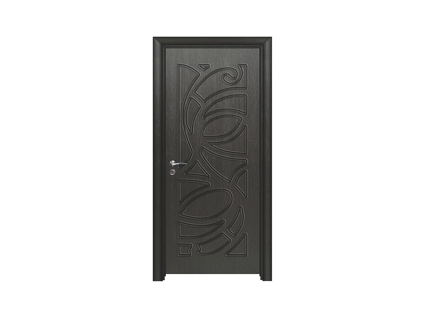 Porta da interno battente nero 70x197 (telaio 10-14cm) PIE11