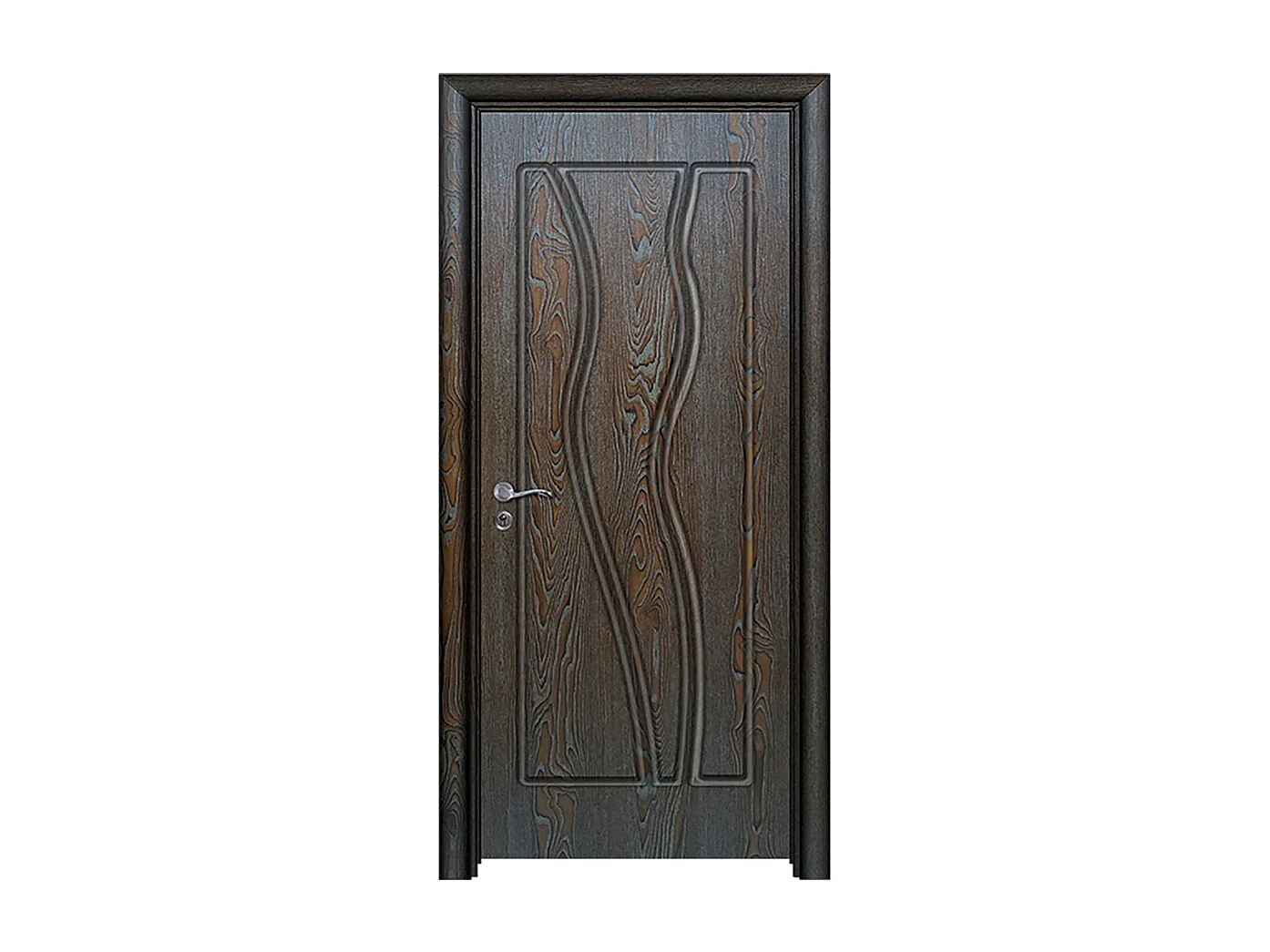 Porta da interno battente marrone 80x206 (telaio 10-14cm) PIE21