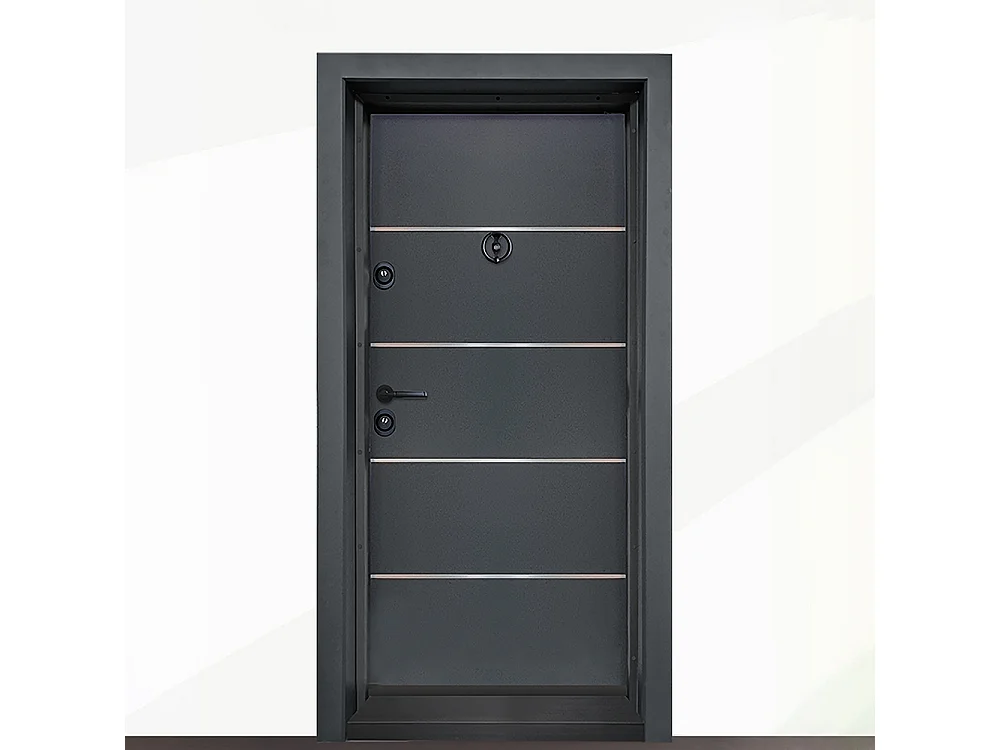 Porta blindata d’ingresso per esterno nera PL38