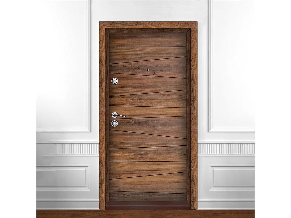 Porta blindata d’ingresso rovere PL58 Interna destra