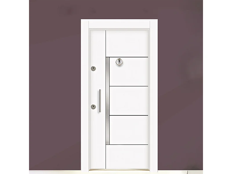 Porta blindata d’ingresso 90x200 bianca PL61