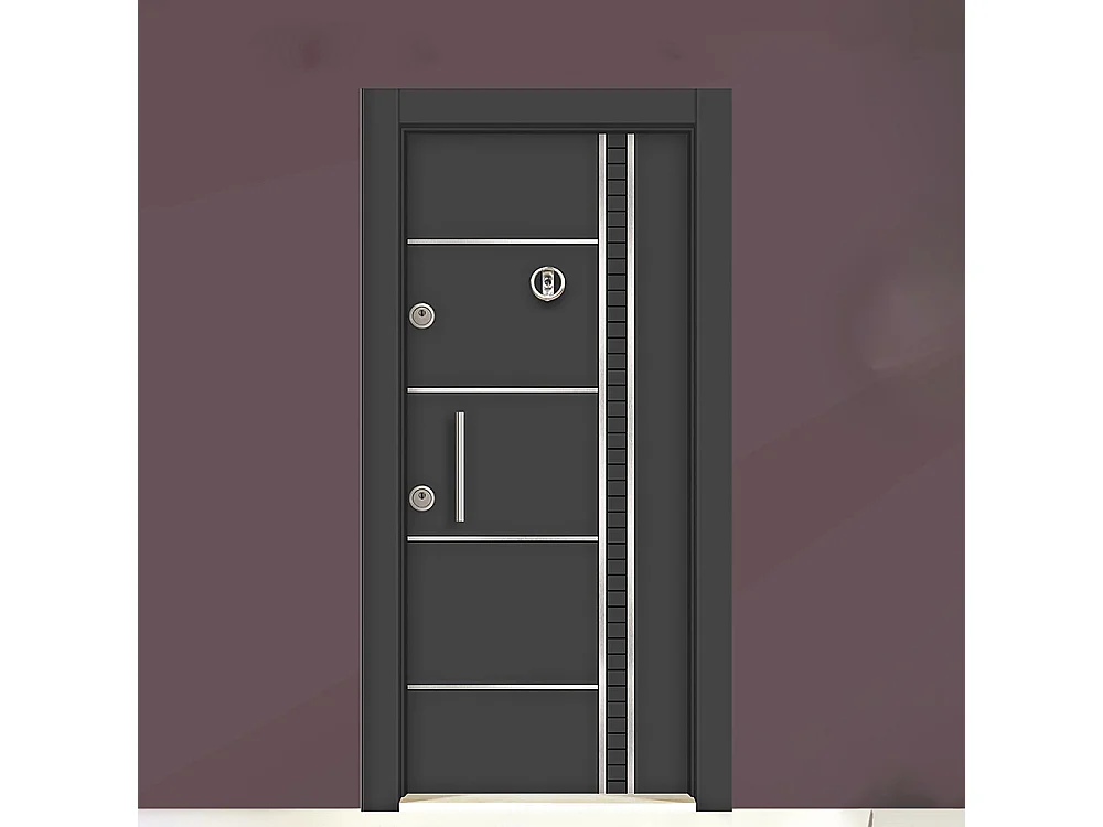 Porta d’ingresso blindata nera PL52