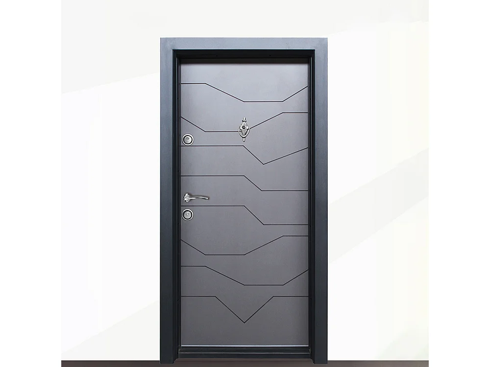 Porta blindata d’ingresso grigia PL45