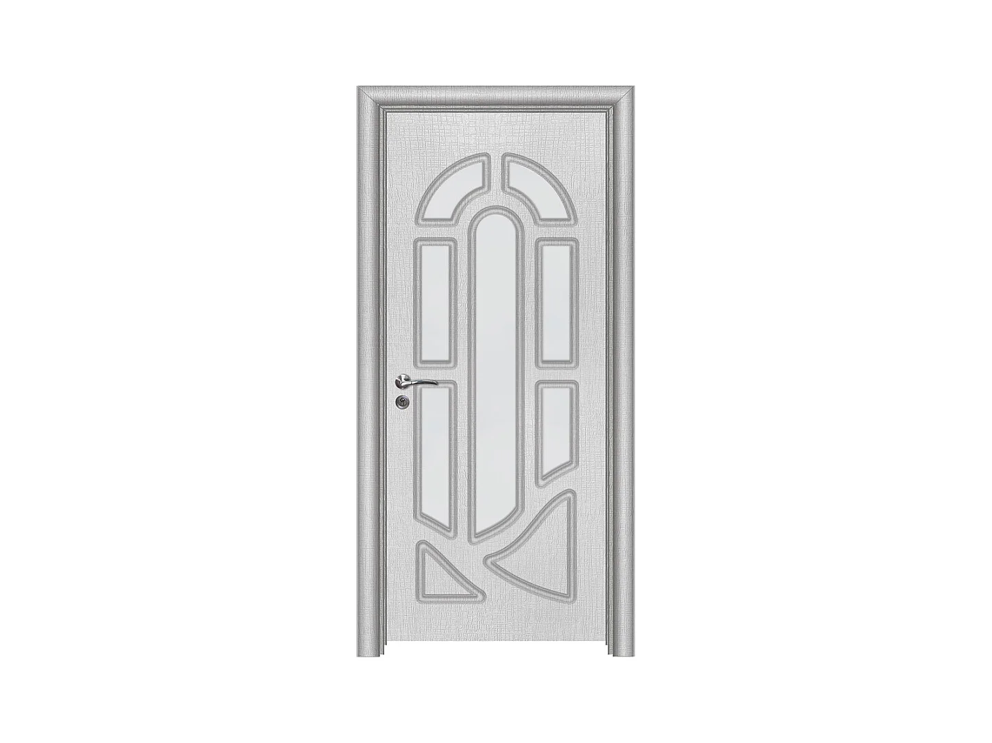 Porta da interno con vetro bianca 80x197 (telaio 10-14cm) PIE8