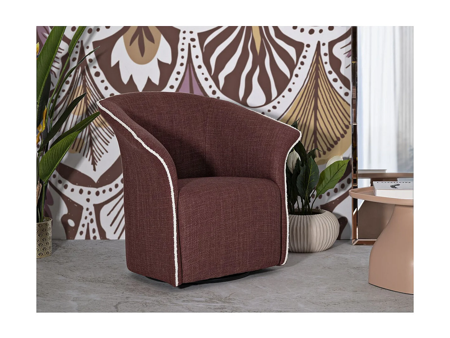 Poltrona MF713, Bordeaux, 80x83,5x66 cm, Epikasa