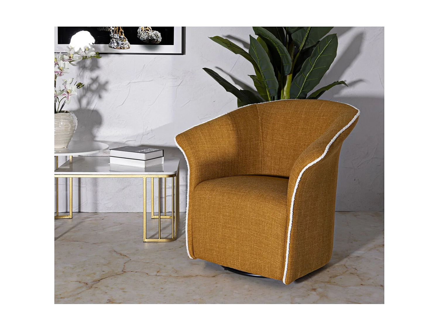 Poltrona MF714, Giallo, 80x83,5x66 cm, Epikasa