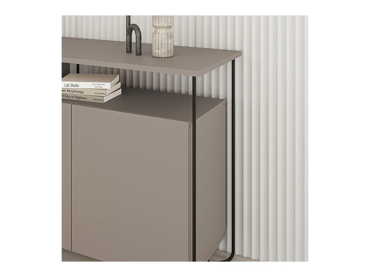 Sideboard 3 Türen mit Metallfüßen B130 cm - DILLY