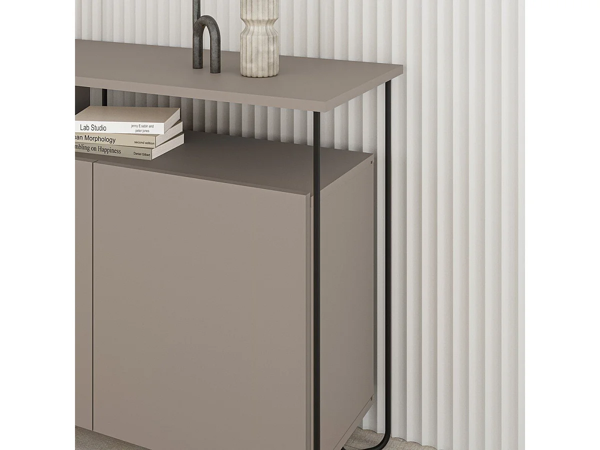 Sideboard 3 Türen mit Metallfüßen B130 cm - DILLY