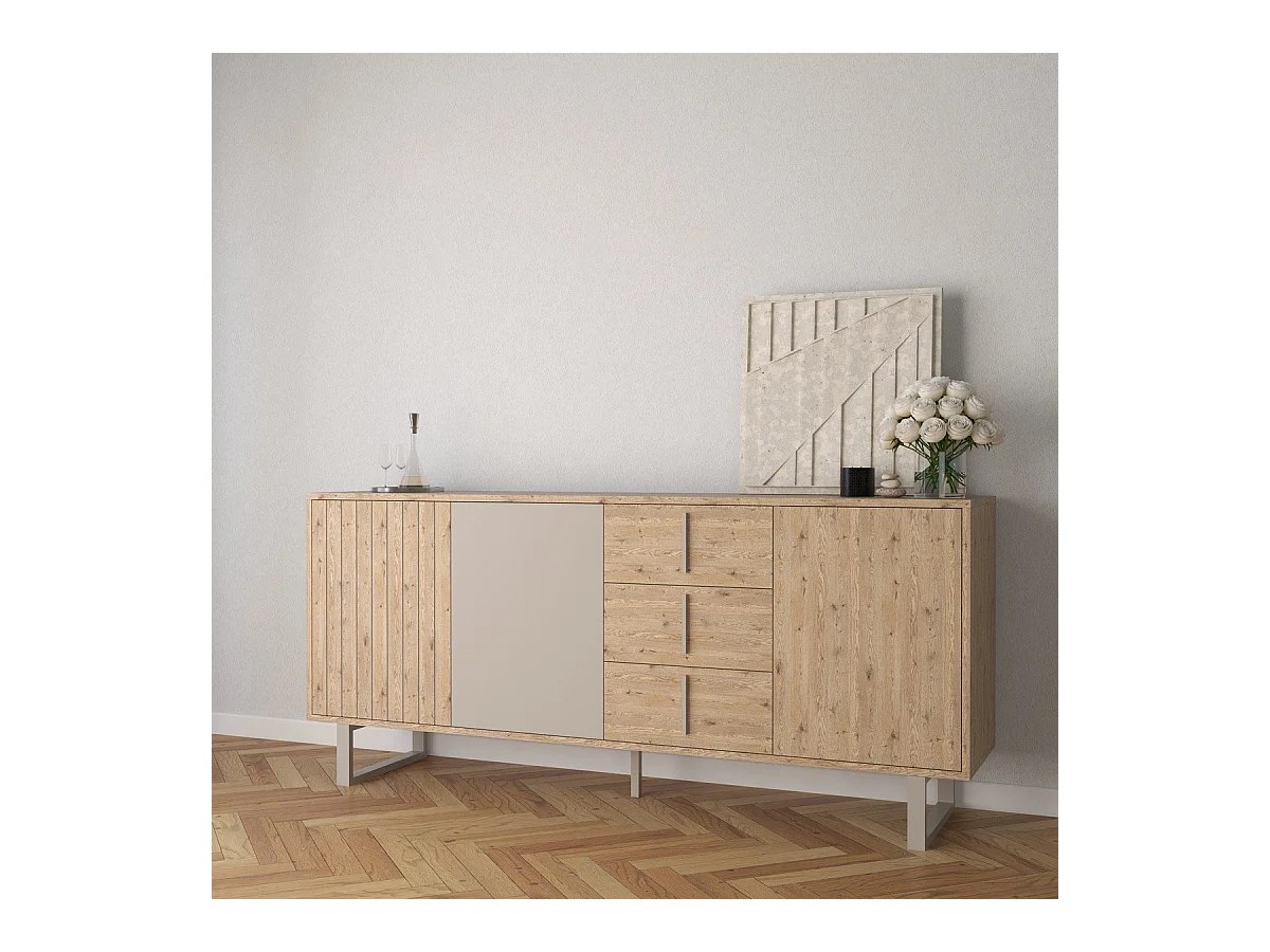 Buffet 3 portes et 3 tiroirs L180 cm - MILLAY
