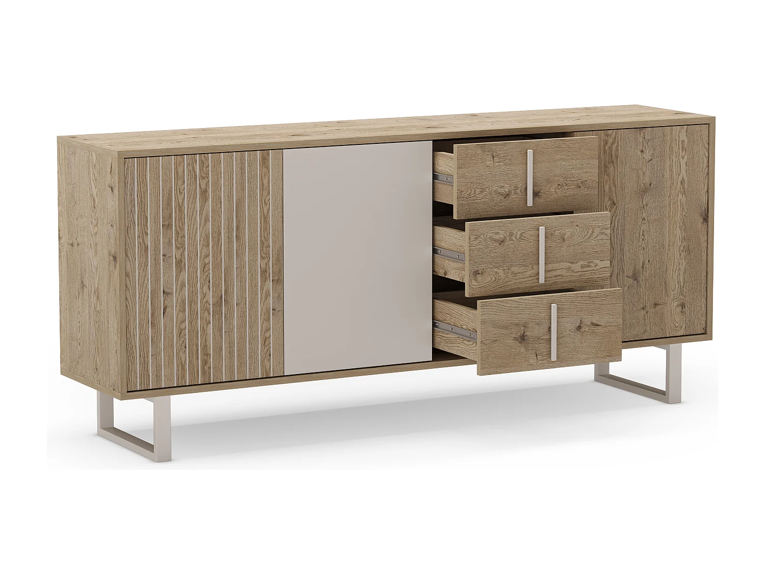 Buffet 3 portes et 3 tiroirs L180 cm - MILLAY