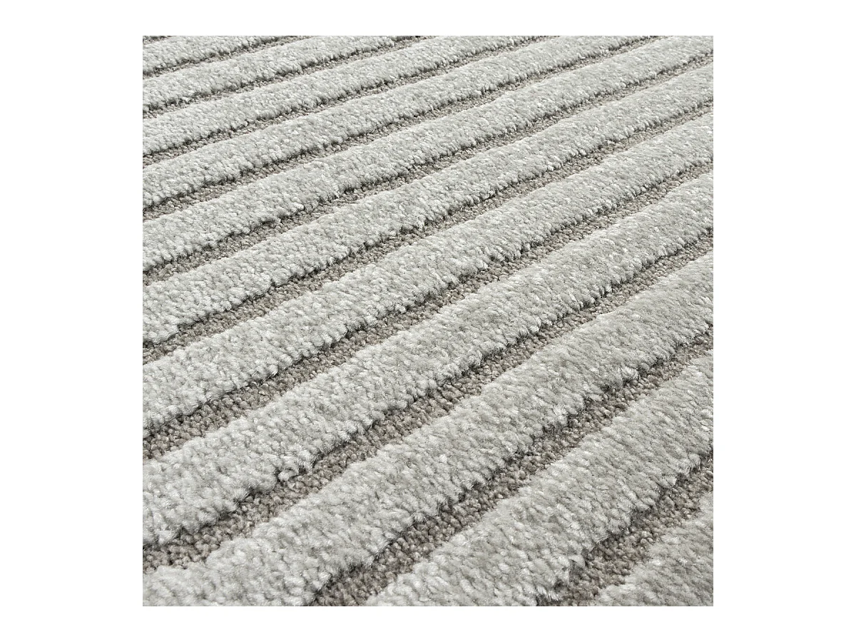 Tapis Everest moderne effet haut-bas 3D - Gris - 160 x 230 cm