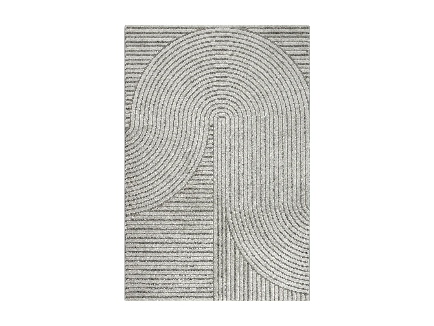 Tapis Everest moderne effet haut-bas 3D - Gris - 160 x 230 cm