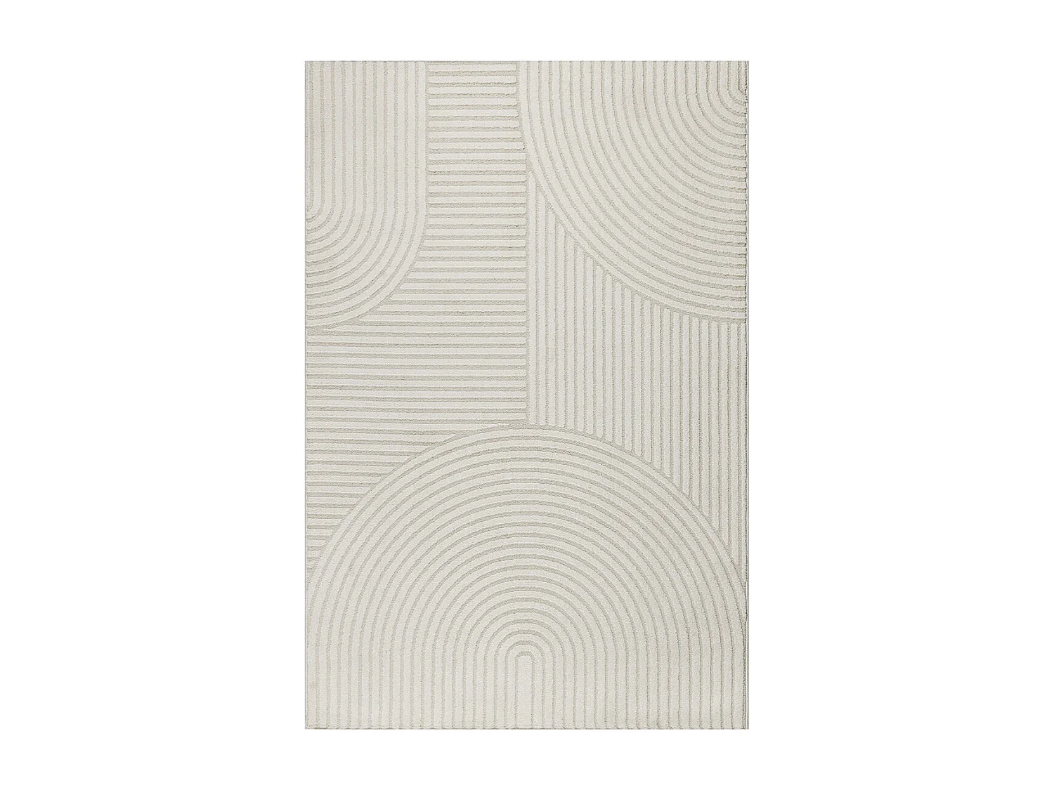 Tapis Everest moderne arc curve - Crème - 140 x 200 cm