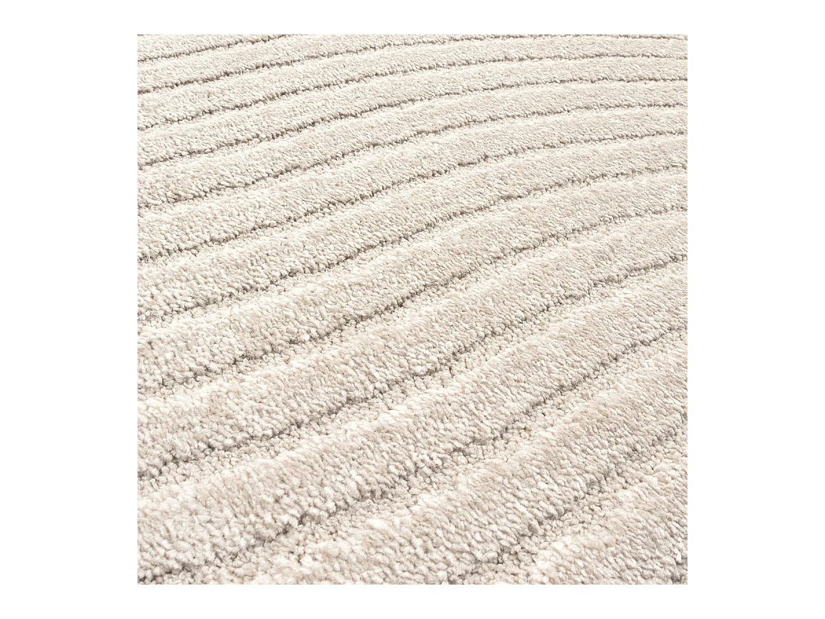 Tapis Everest moderne effet haut-bas 3D - Beige - 80 x 150 cm
