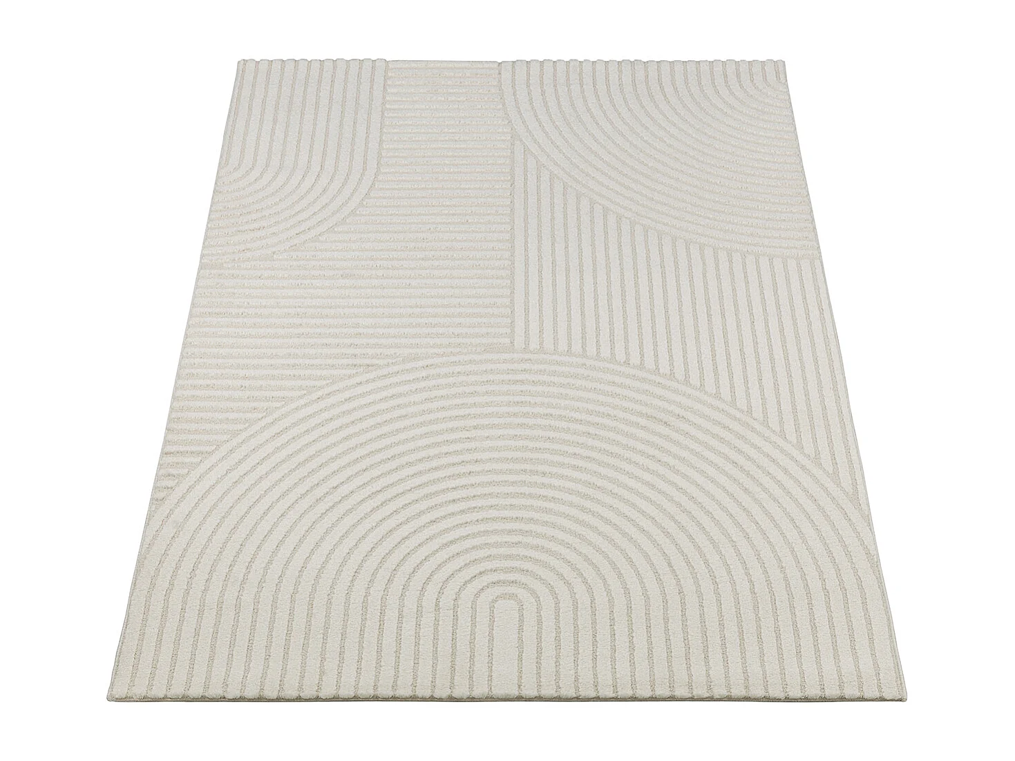 Tapis Everest moderne arc curve - Crème - 80 x 150 cm