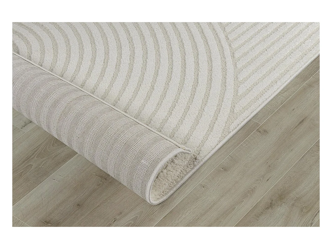 Tapis Everest moderne arc curve - Crème - 240 x 340 cm