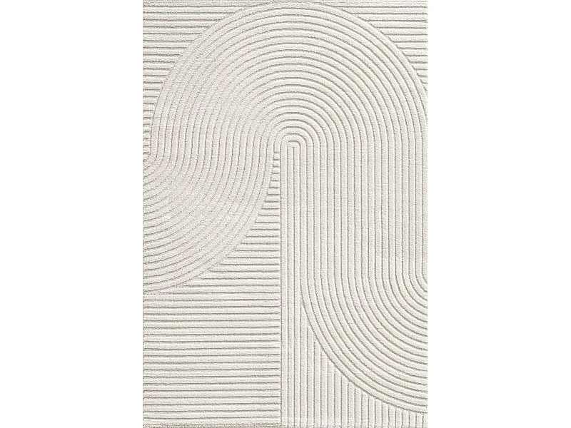 Vloerkleed Everest Modern 3D Hoog-Laag  - Crème - 160 x 230 cm