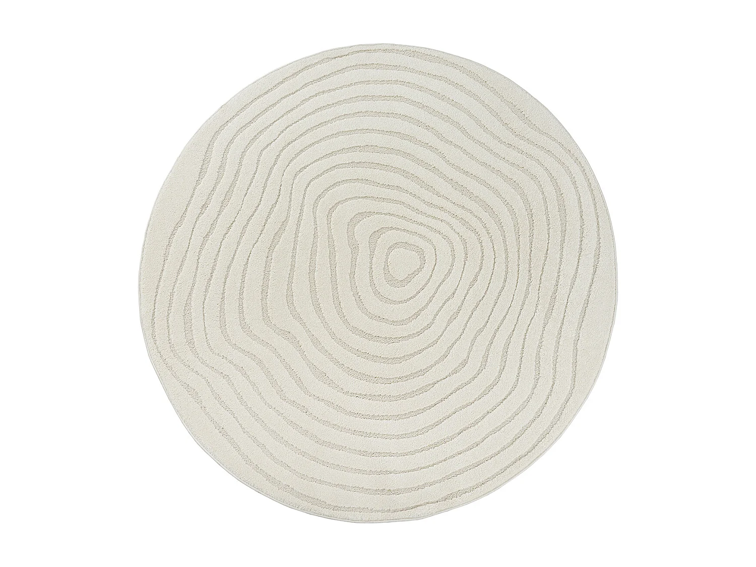 Teppich Everest Modern 3D - Cream - 120 cm Rund