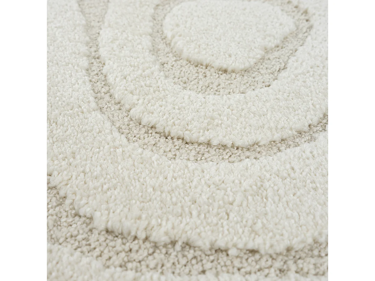 Teppich Everest Modern 3D - Cream - 120 cm Rund