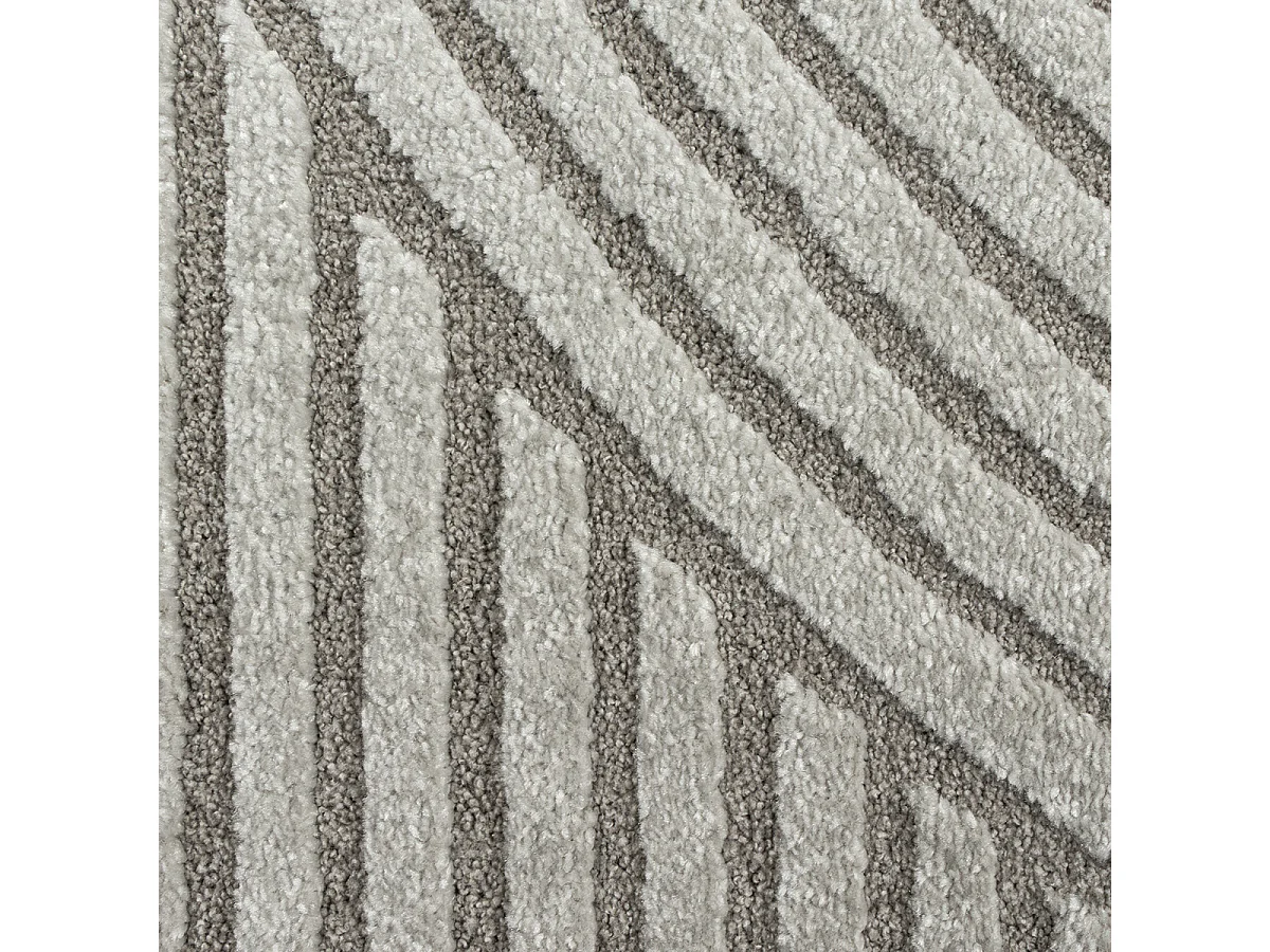 Tapis Everest moderne effet haut-bas 3D - Gris - 80 x 300 cm