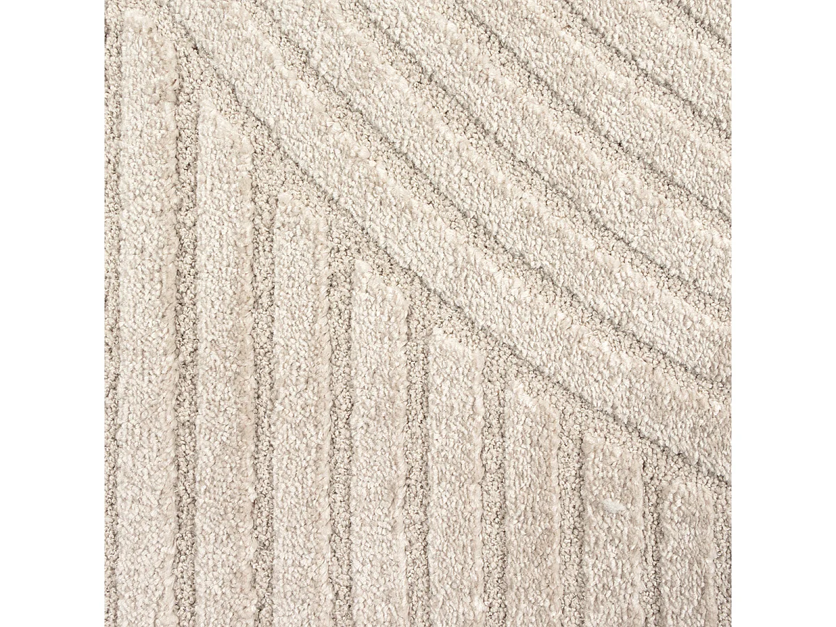 Tapis Everest moderne effet haut-bas 3D - Beige - 160 x 230 cm