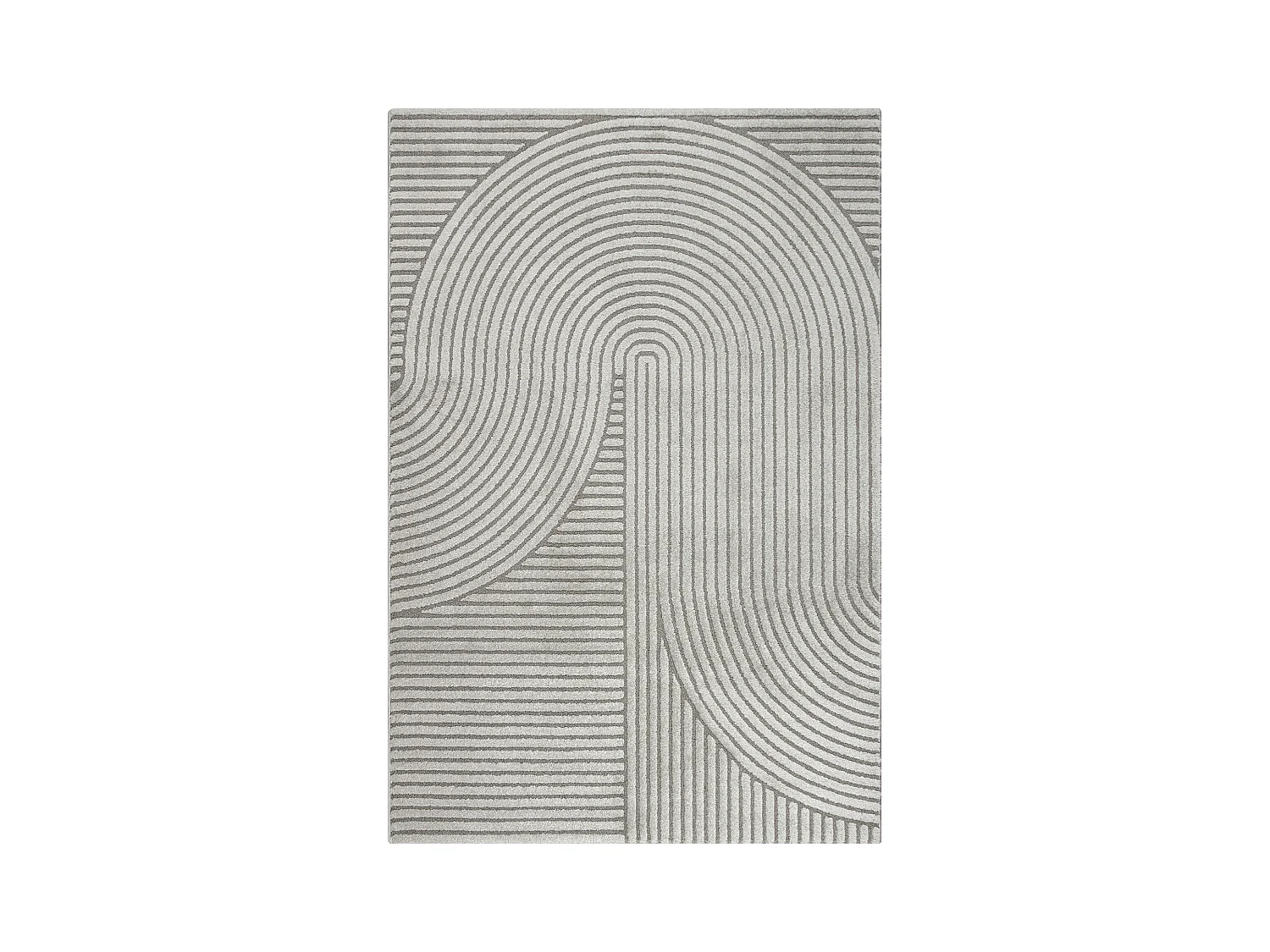 Tapis Everest moderne effet haut-bas 3D - Gris - 200 x 290 cm