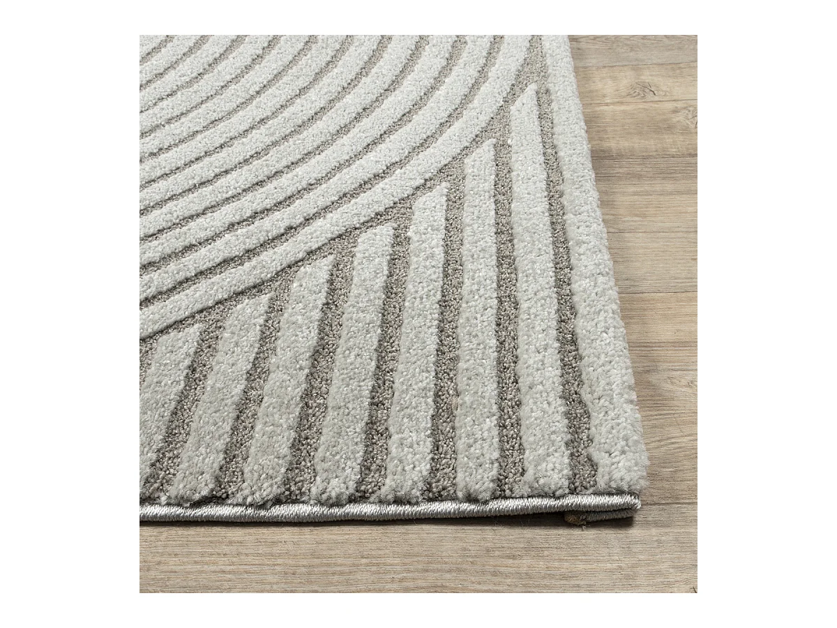 Tapis Everest moderne effet haut-bas 3D - Gris - 200 x 290 cm