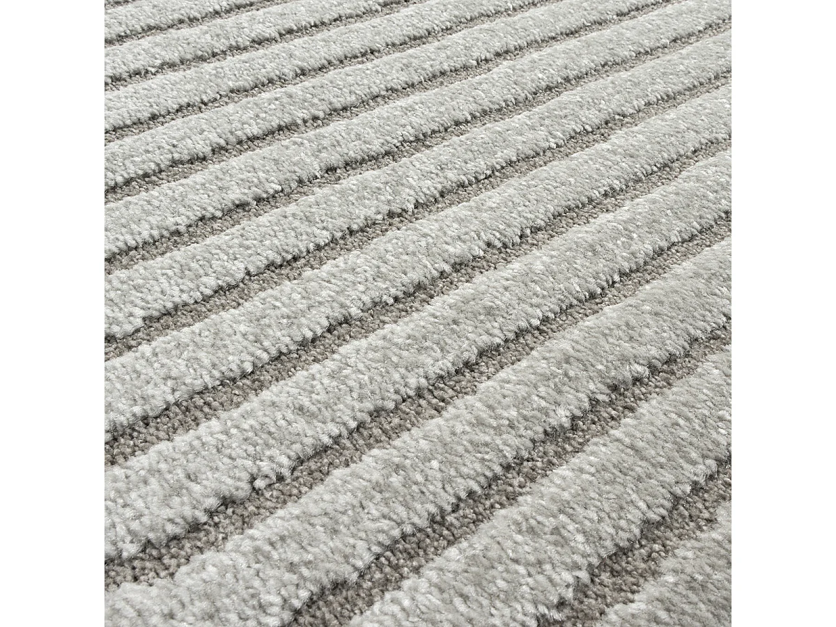 Tapis Everest moderne effet haut-bas 3D - Gris - 200 x 290 cm